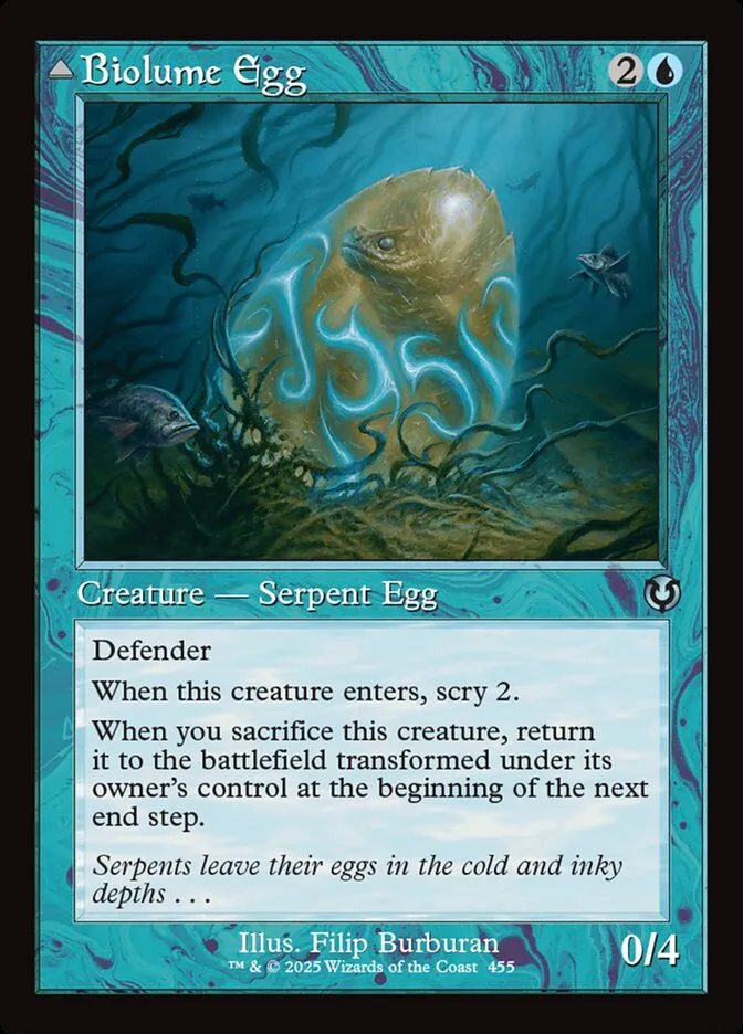 2025 Innistrad Remastered Biolume Egg // Biolume Serpent #455 uncommon card image