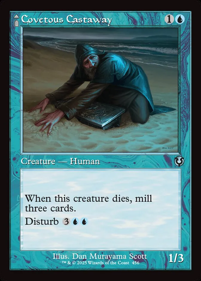 2025 Innistrad Remastered Covetous Castaway // Ghostly Castigator #456 uncommon card image