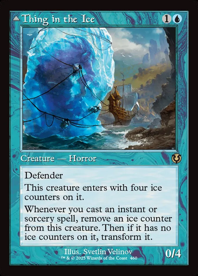 2025 Innistrad Remastered Thing in the Ice // Awoken Horror #460 rare card image