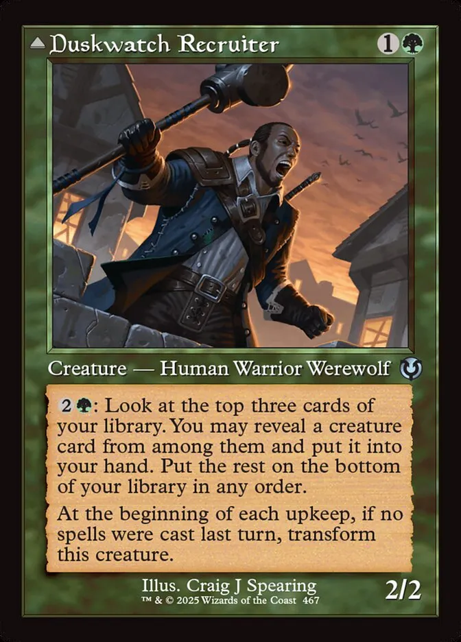 2025 Innistrad Remastered Duskwatch Recruiter // Krallenhorde Howler #467 uncommon card image