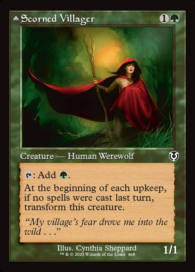 2025 Innistrad Remastered Scorned Villager // Moonscarred Werewolf #468 common card image