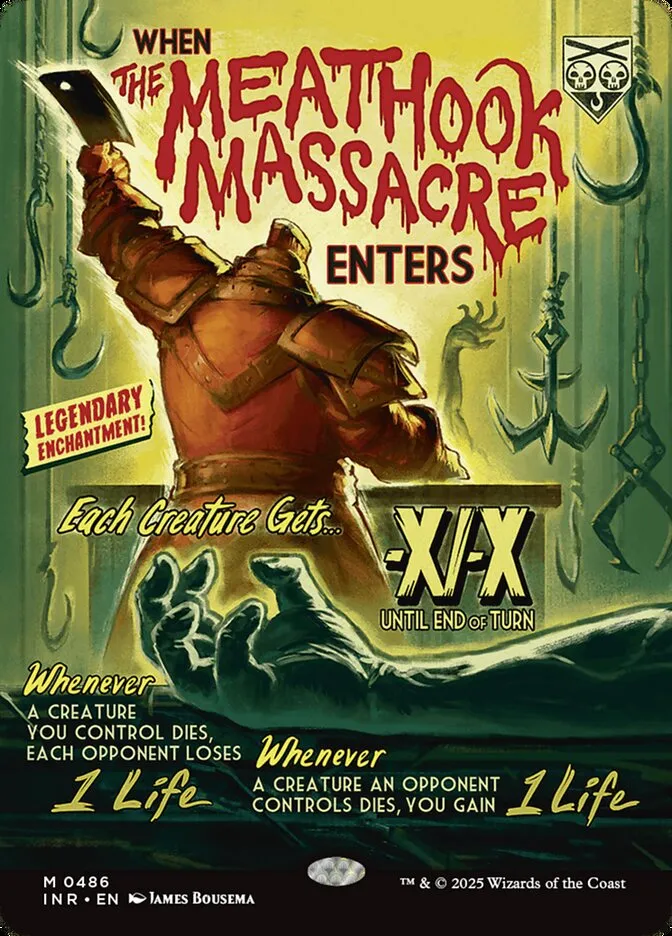 2025 Innistrad Remastered The Meathook Massacre [Showcase Foil] mythic #486 mythic card image