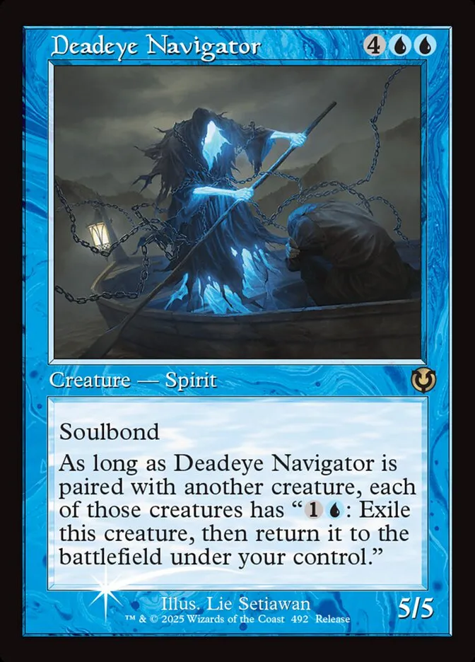 2025 Innistrad Remastered Deadeye Navigator [Promo] rare #492 rare card image