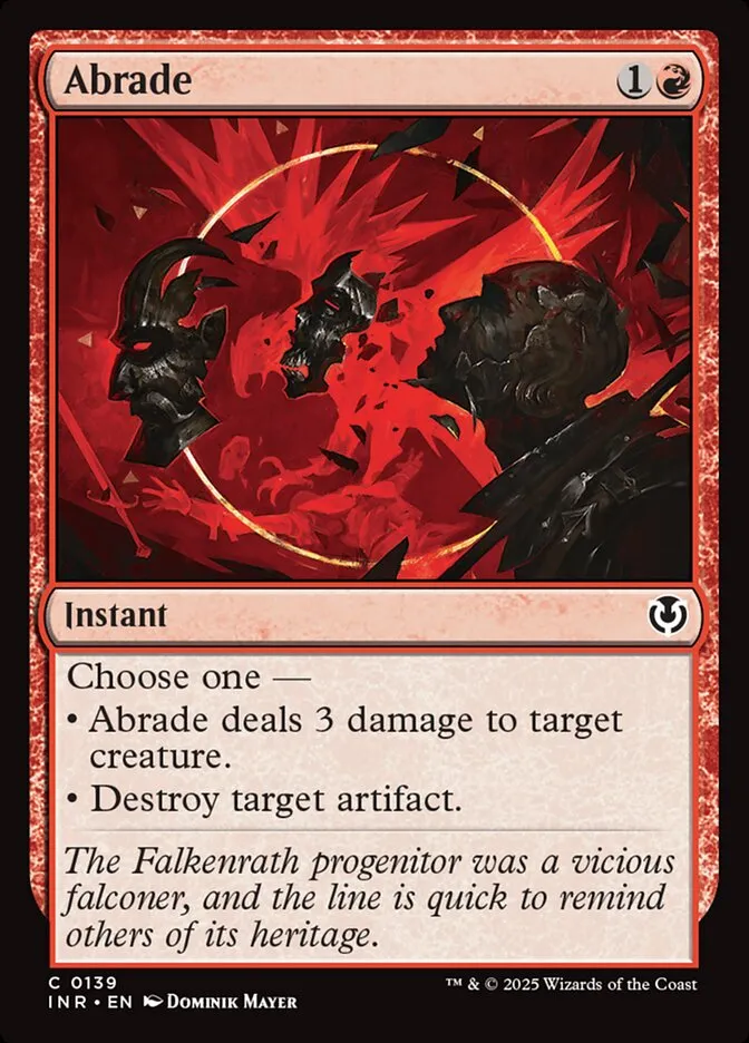 2025 Innistrad Remastered Abrade #139 common card image