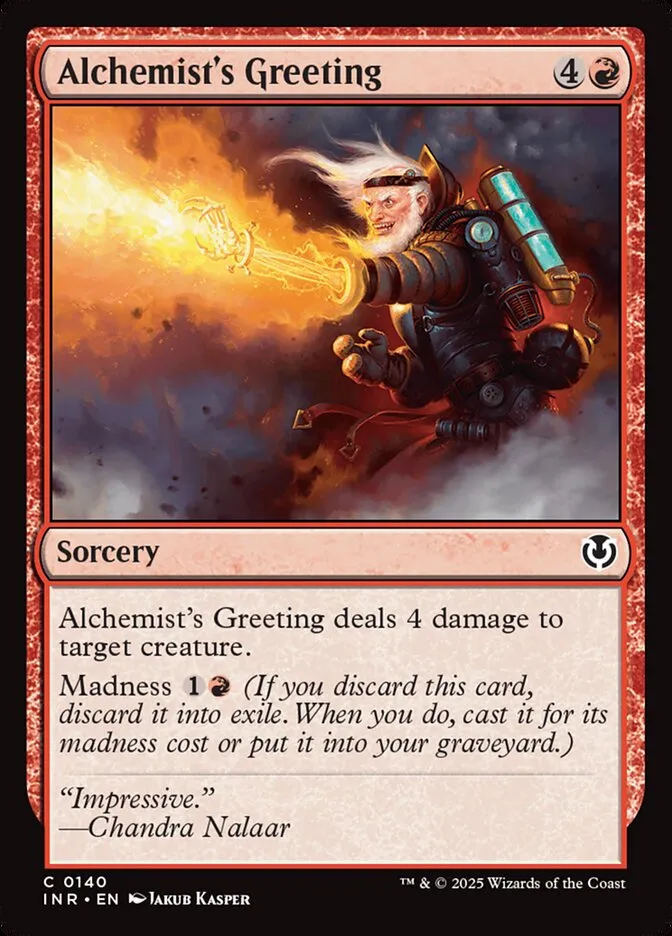 2025 Innistrad Remastered Alchemist's Greeting #140 common card image