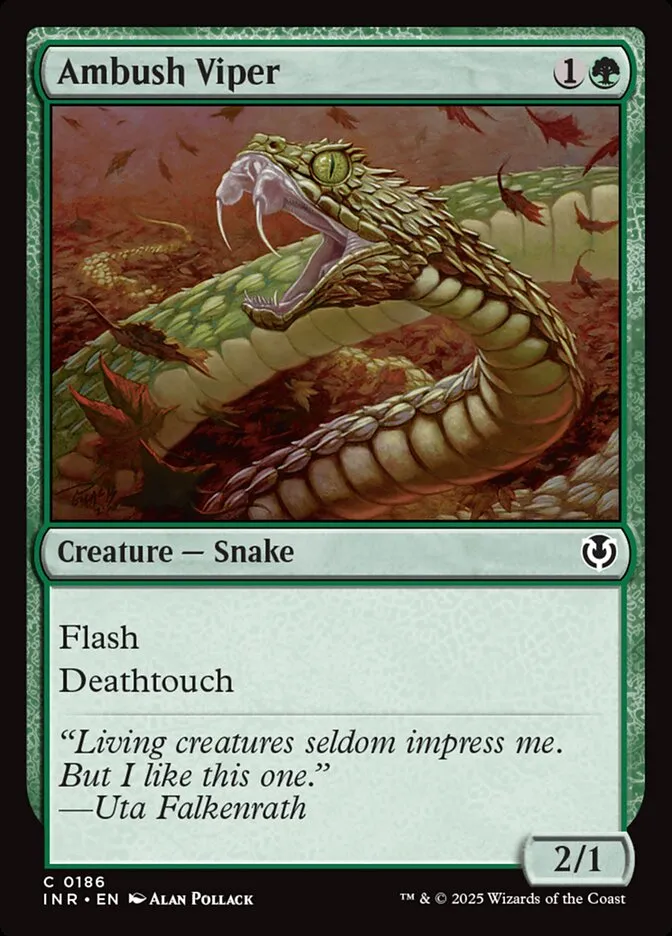2025 Innistrad Remastered Ambush Viper #186 common card image