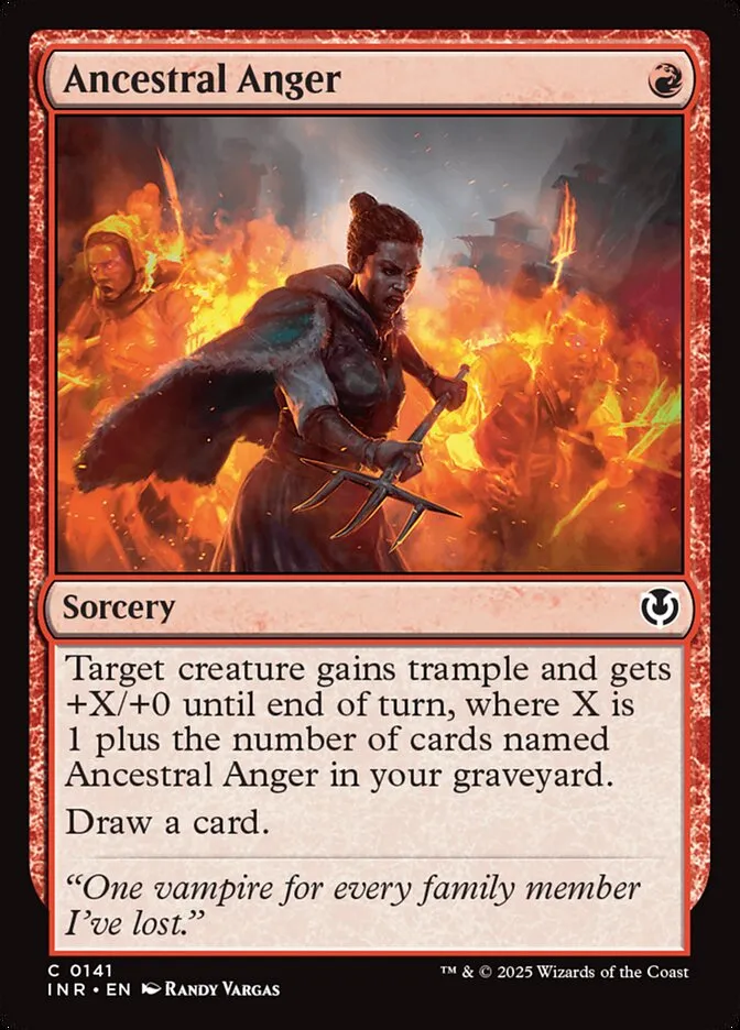 2025 Innistrad Remastered Ancestral Anger #141 common card image
