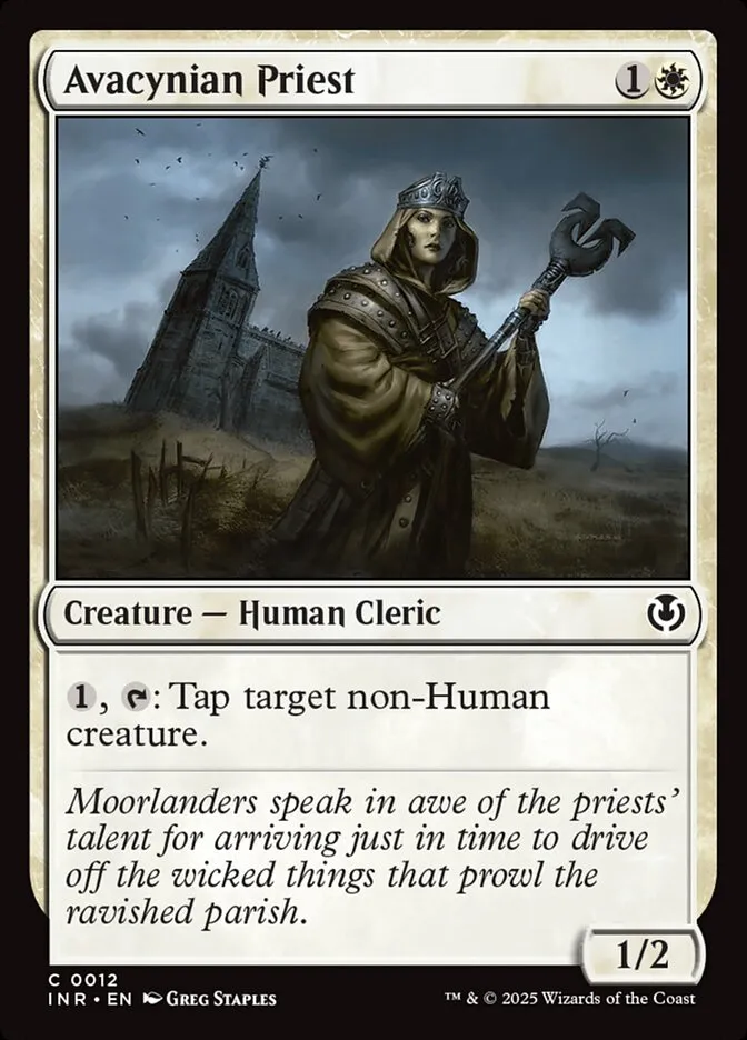 2025 Innistrad Remastered Avacynian Priest [Foil] common #12 common card image
