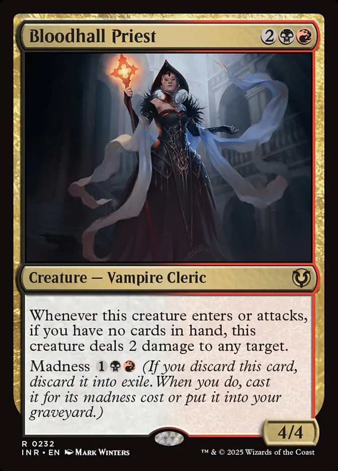 2025 Innistrad Remastered Bloodhall Priest #232 rare card image