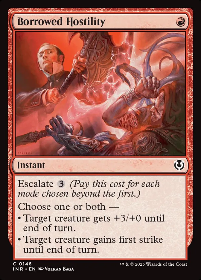 2025 Innistrad Remastered Borrowed Hostility common #146 common card image