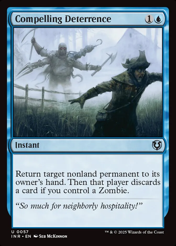 2025 Innistrad Remastered Compelling Deterrence uncommon #57 uncommon card image