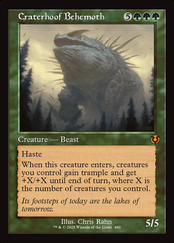 2025 Innistrad Remastered Craterhoof Behemoth #480 mythic card image
