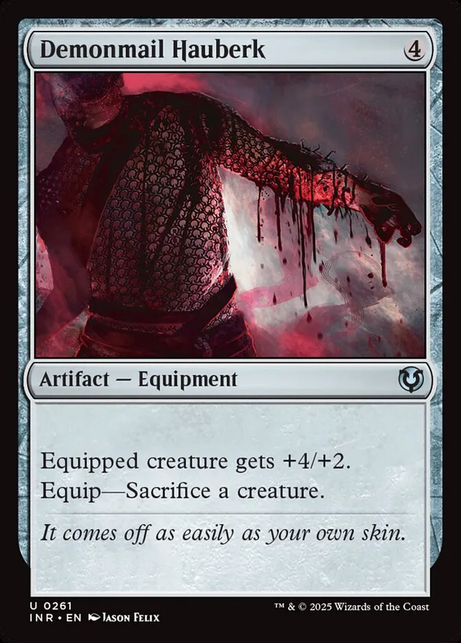 2025 Innistrad Remastered Demonmail Hauberk #261 uncommon card image