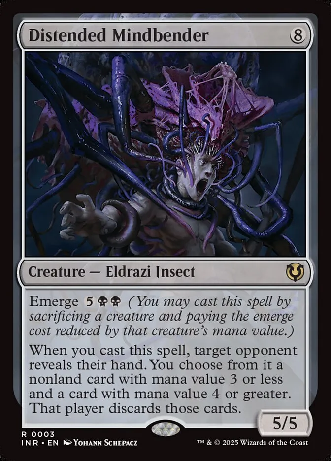 2025 Innistrad Remastered Distended Mindbender #3 rare card image
