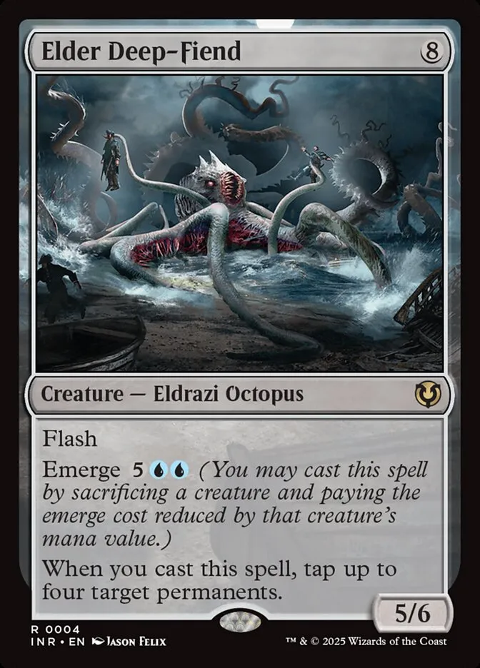 2025 Innistrad Remastered Elder Deep-Fiend [Foil] rare #4 rare card image