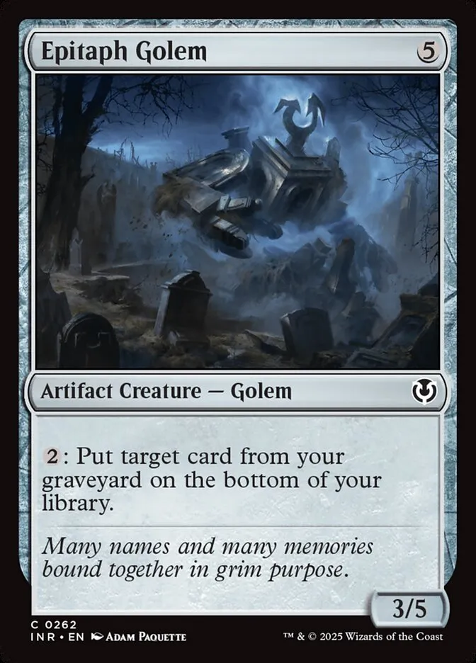 2025 Innistrad Remastered Epitaph Golem #262 common card image