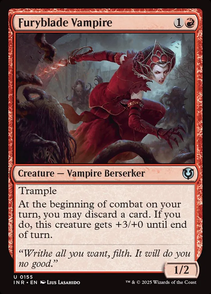 2025 Innistrad Remastered Furyblade Vampire #155 uncommon card image