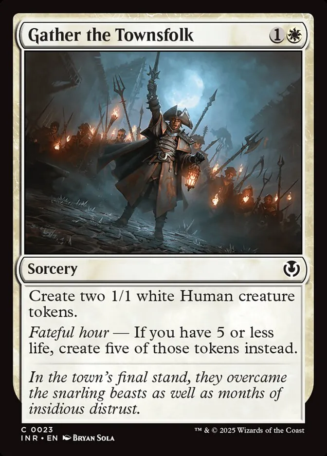 2025 Innistrad Remastered Gather the Townsfolk [Foil] common #23 common card image