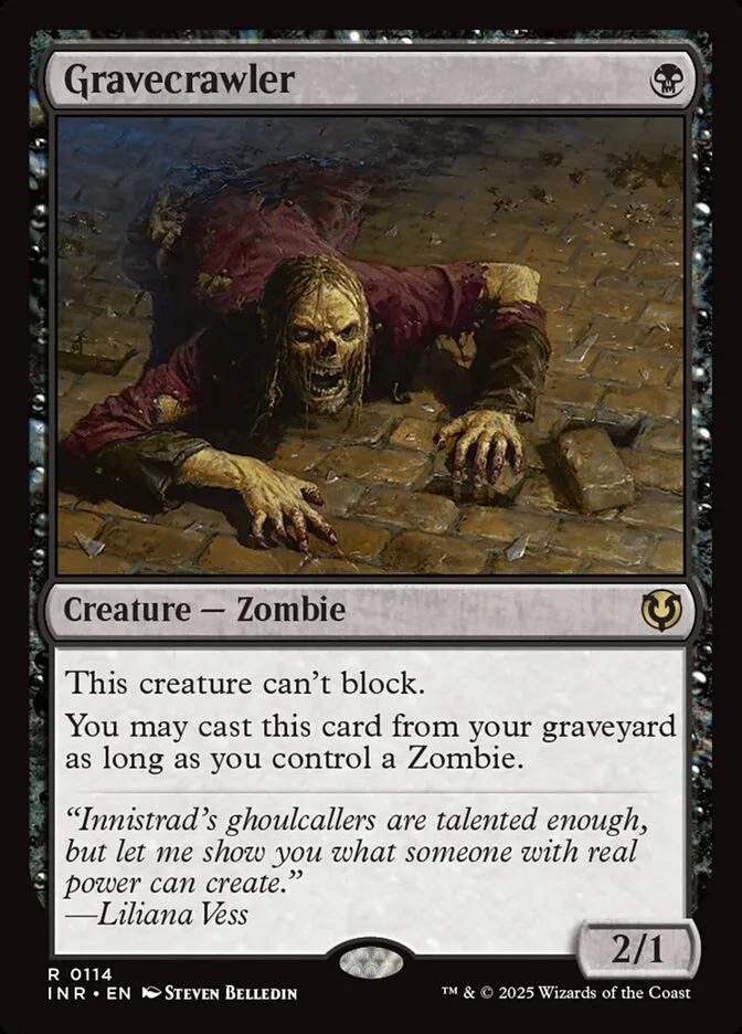 2025 Innistrad Remastered Gravecrawler #114 rare card image