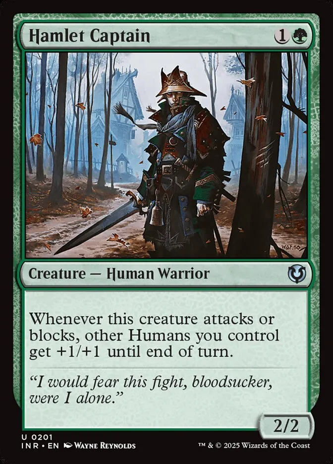 2025 Innistrad Remastered Hamlet Captain #201 uncommon card image