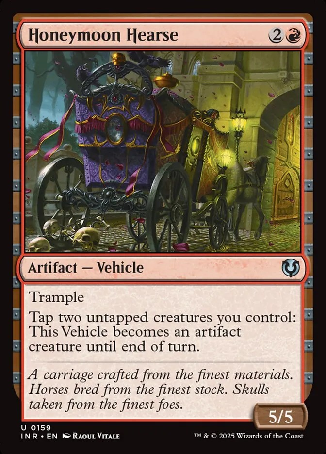 2025 Innistrad Remastered Honeymoon Hearse #159 uncommon card image