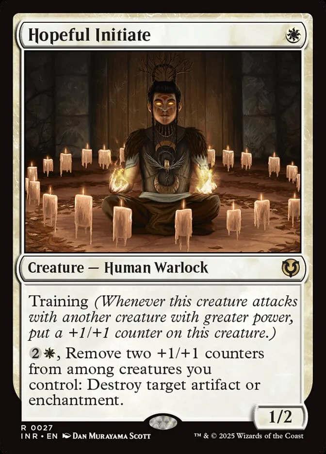 2025 Innistrad Remastered Hopeful Initiate #27 rare card image