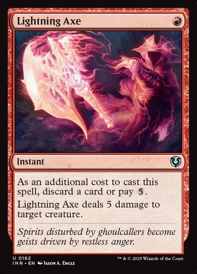 2025 Innistrad Remastered Lightning Axe uncommon #162 uncommon card image
