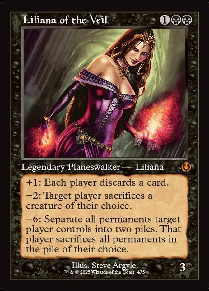 2025 Innistrad Remastered Liliana of the Veil [Foil] mythic #475 mythic card image