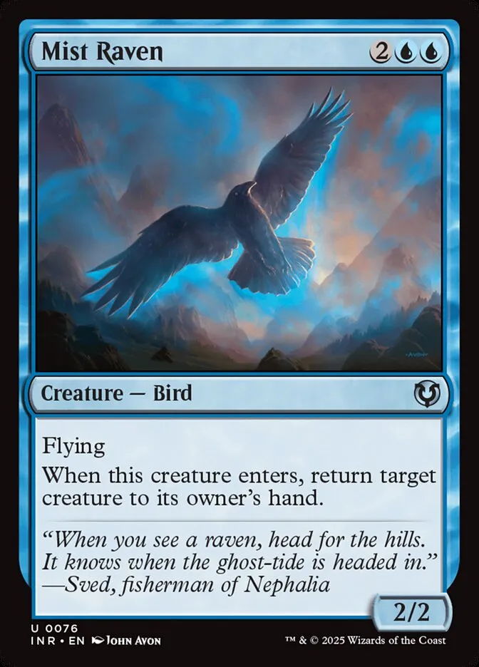 2025 Innistrad Remastered Mist Raven #76 uncommon card image