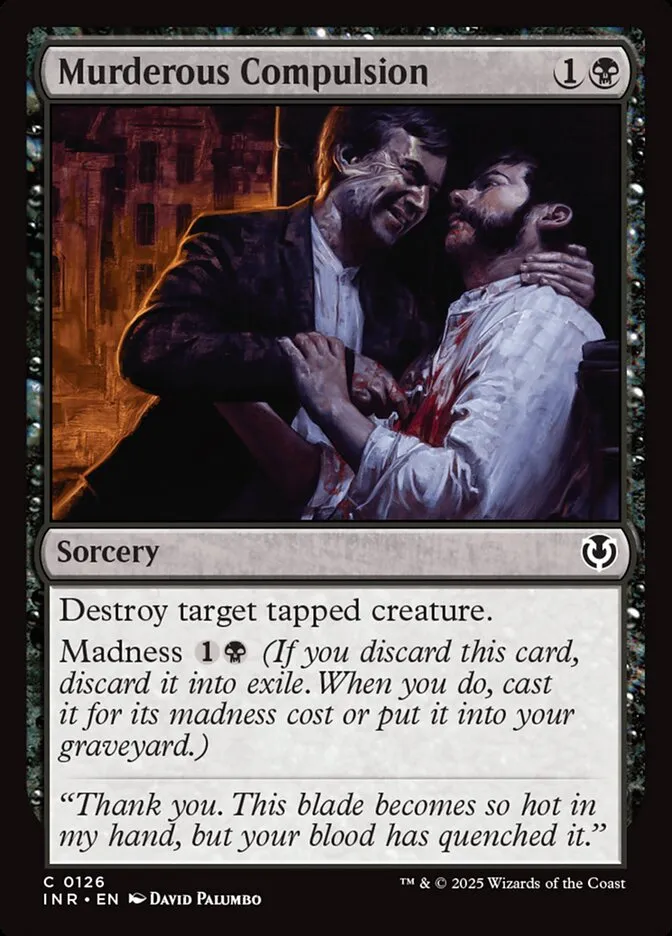 2025 Innistrad Remastered Murderous Compulsion common #126 common card image