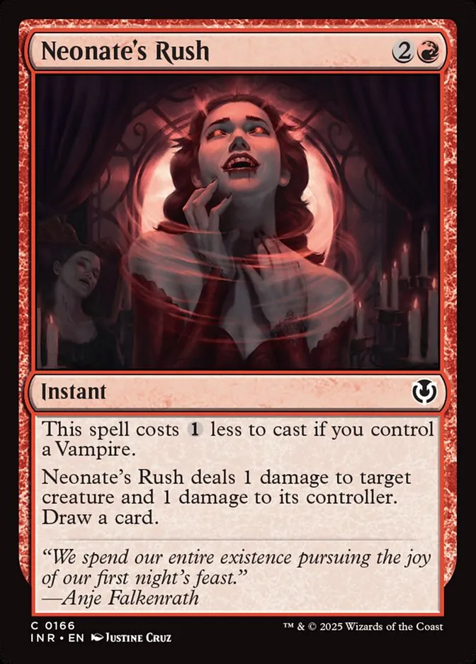 2025 Innistrad Remastered Neonate's Rush #166 common card image