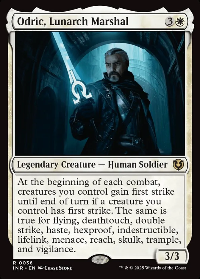 2025 Innistrad Remastered Odric, Lunarch Marshal #36 rare card image