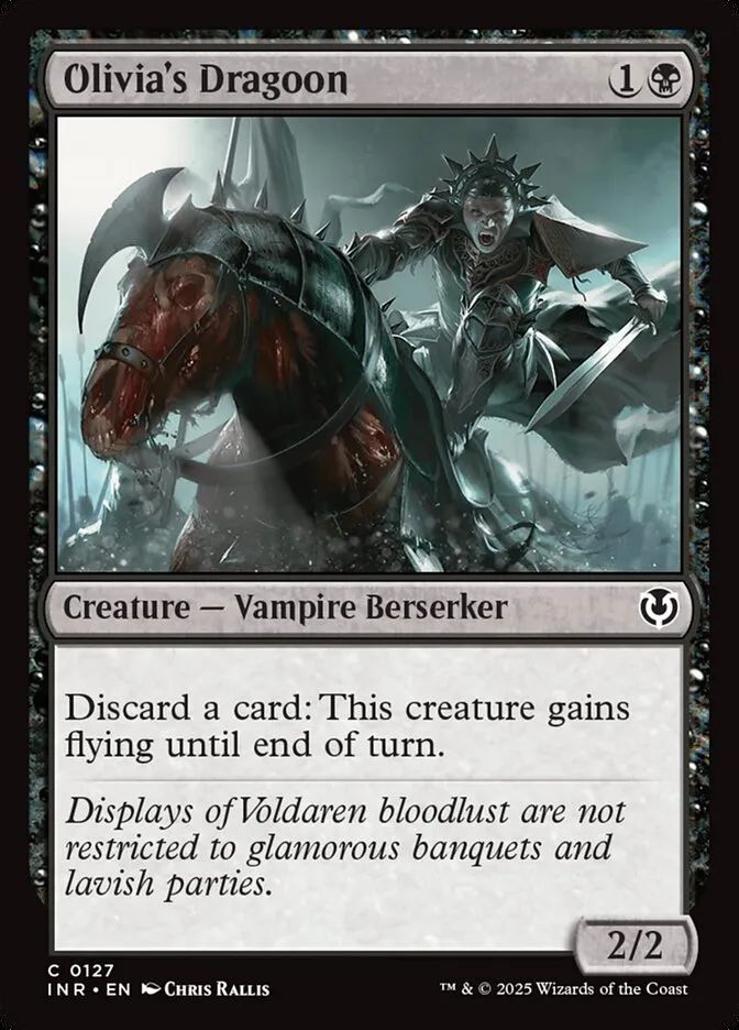2025 Innistrad Remastered Olivia's Dragoon #127 common card image