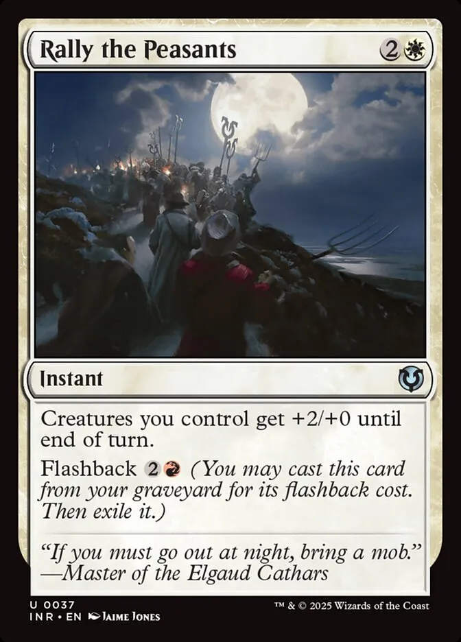 2025 Innistrad Remastered Rally the Peasants #37 uncommon card image
