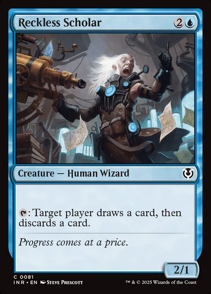2025 Innistrad Remastered Reckless Scholar #81 common card image