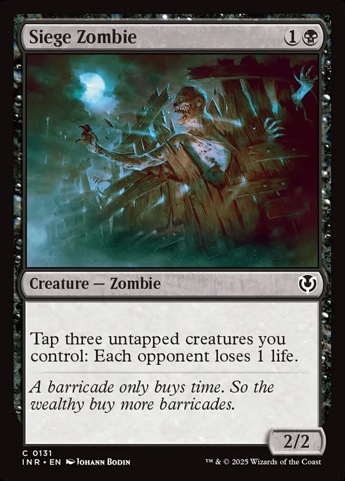 2025 Innistrad Remastered Siege Zombie #131 common card image