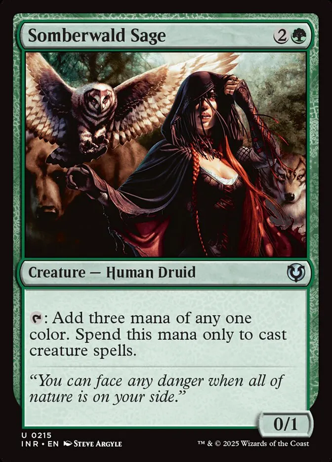 2025 Innistrad Remastered Somberwald Sage #215 uncommon card image