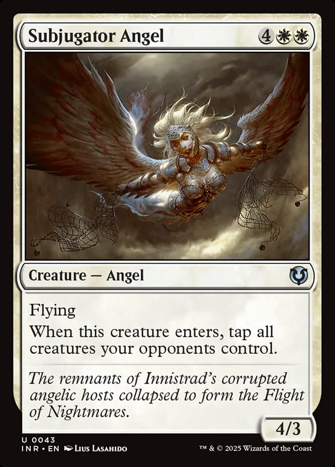 2025 Innistrad Remastered Subjugator Angel #43 uncommon card image