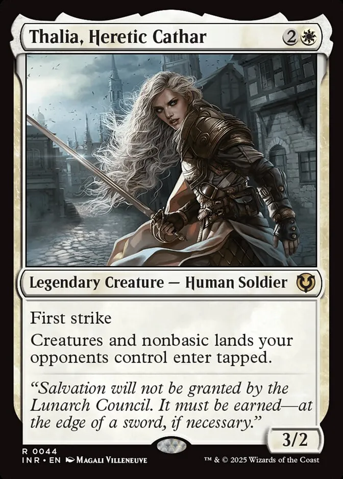 2025 Innistrad Remastered Thalia, Heretic Cathar #44 rare card image