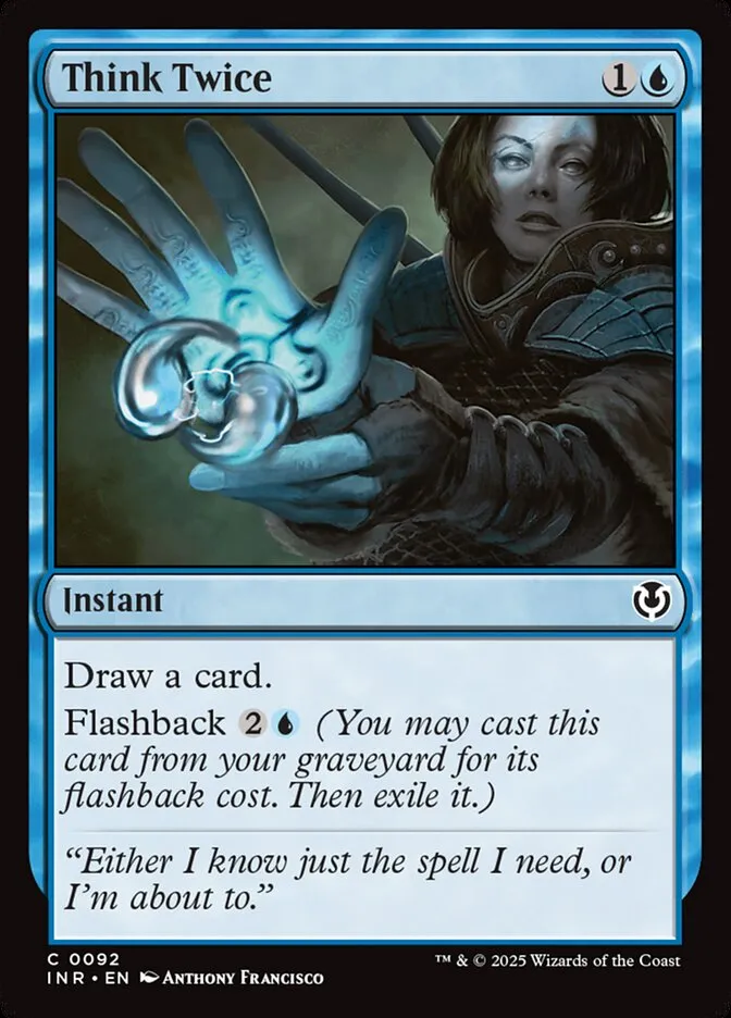 2025 Innistrad Remastered Think Twice #92 common card image