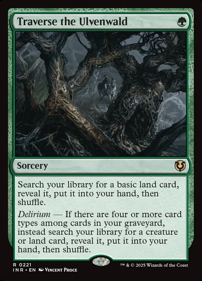 2025 Innistrad Remastered Traverse the Ulvenwald #221 rare card image