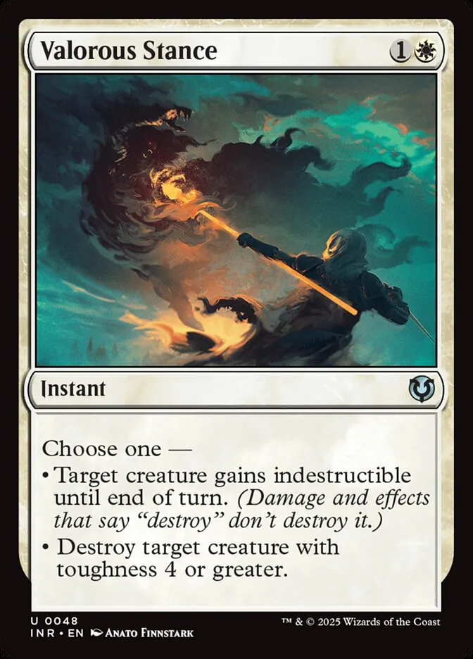 2025 Innistrad Remastered Valorous Stance #48 uncommon card image