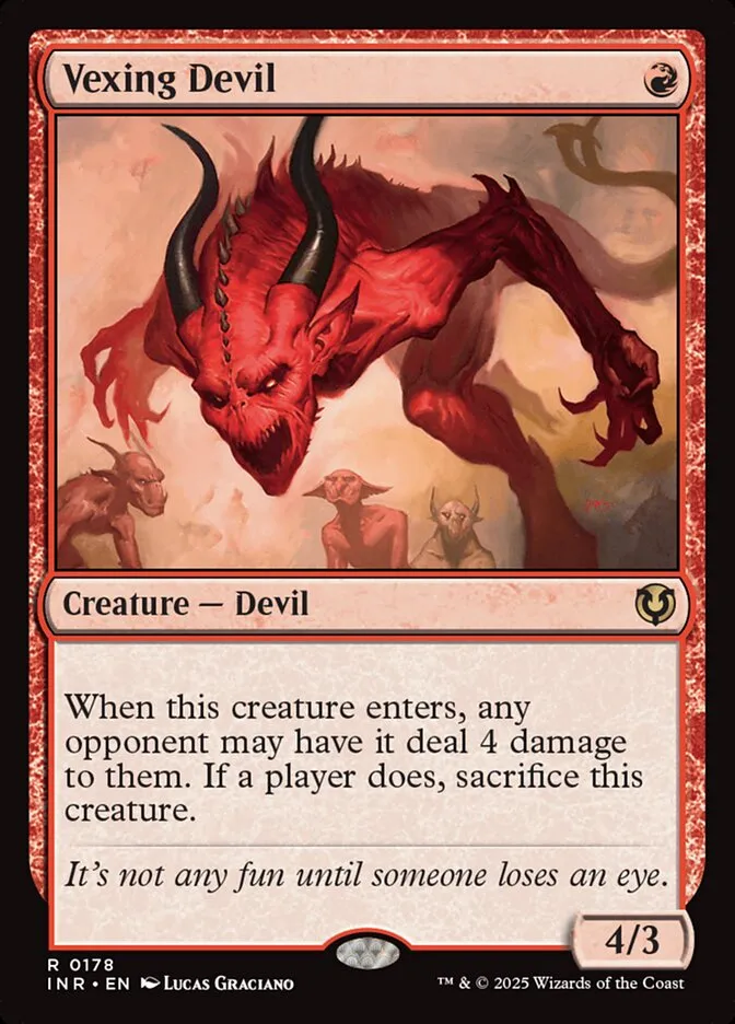 2025 Innistrad Remastered Vexing Devil #178 rare card image