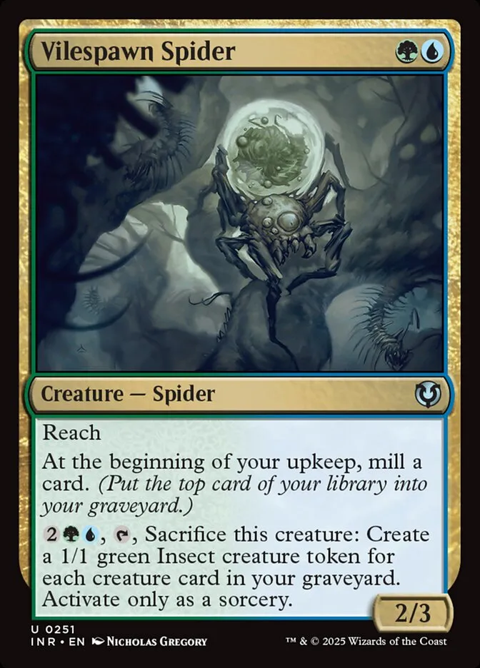2025 Innistrad Remastered Vilespawn Spider #251 uncommon card image