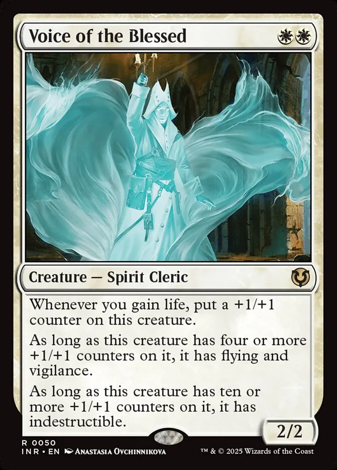 2025 Innistrad Remastered Voice of the Blessed #50 rare card image