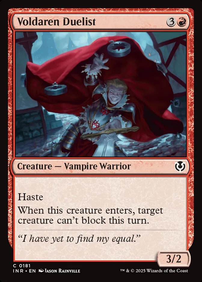 2025 Innistrad Remastered Voldaren Duelist #181 common card image