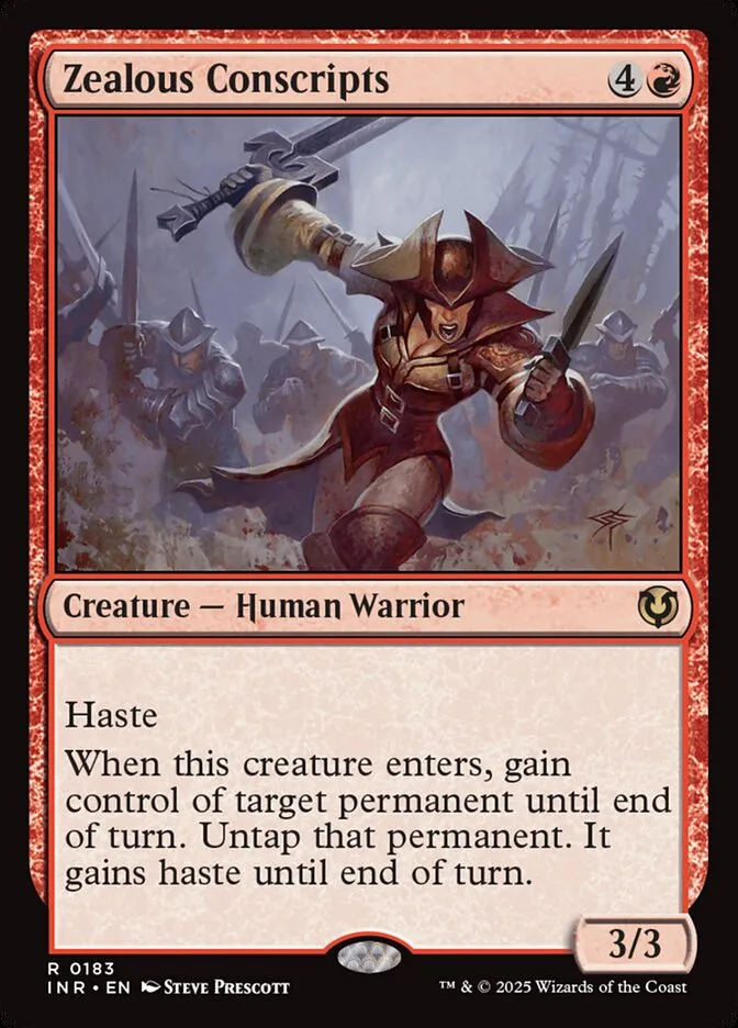 2025 Innistrad Remastered Zealous Conscripts #183 rare card image