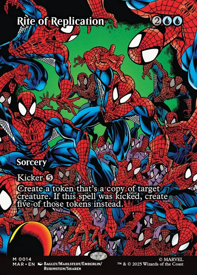 2025 Marvel Universe Rite of Replication mythic #14 mythic card image