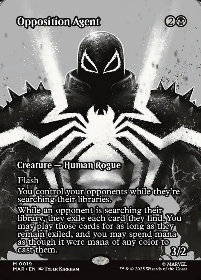 2025 Marvel Universe Opposition Agent mythic #19 mythic card image