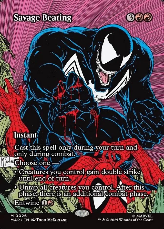 2025 Marvel Universe Savage Beating mythic #26 mythic card image
